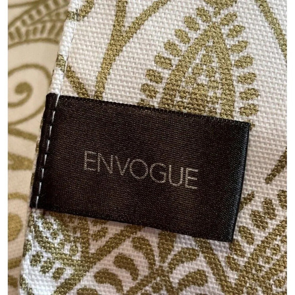 Envogue Gold Paisley Floral Square Placemats Set Of 4‎ Cotton 15” Spring Summer - Picture 4 of 5